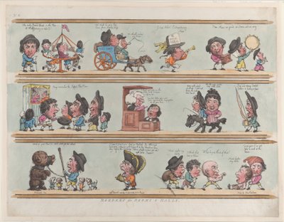 Borders for Rooms & Halls, Plate 8, 20. juni 1799., 20. juni 1799. av Thomas Rowlandson