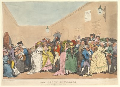 Box Lobby Loungers, 5. januar 1811. av Thomas Rowlandson
