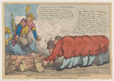 Bred bunn i Holland tilbeder sin nye konge, 23. juli 1806., 23. juli 1806. av Thomas Rowlandson