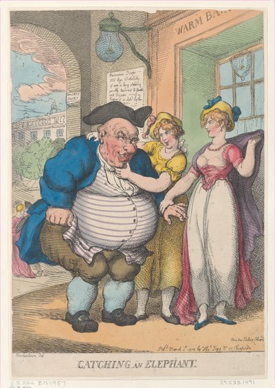 Å fange en elefant, 1. mars 1812., 1. mars 1812. av Thomas Rowlandson