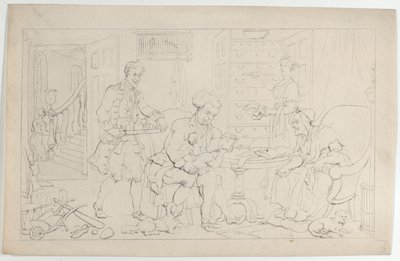 Childhood: The First Tutor, fra The Dance of Life, 1. september 1817., 1. september 1817. av Thomas Rowlandson