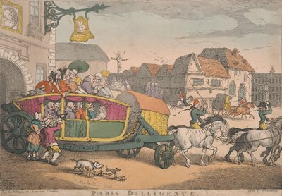 Coaching: Paris Diligence av Thomas Rowlandson