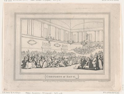 Comforts of Bath, Plate 10, 6. januar 1798., 6. januar 1798. av Thomas Rowlandson