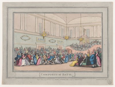 Comforts of Bath, Plate 10, 6. januar 1798., 6. januar 1798. av Thomas Rowlandson