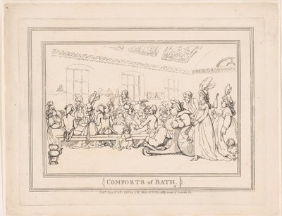 «Comforts of Bath», plate 11 av Thomas Rowlandson