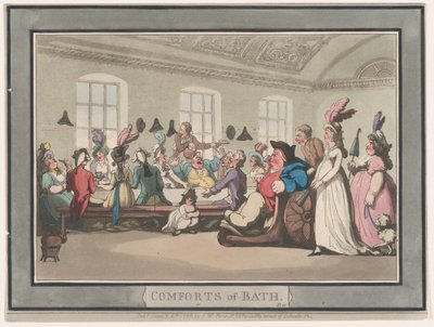 Comforts of Bath, Plate 11, 6. januar 1798., 6. januar 1798. av Thomas Rowlandson
