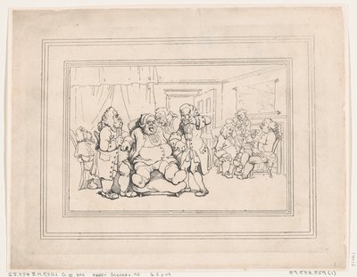 Comforts of Bath, Plate 1, 6. januar 1798., 6. januar 1798. av Thomas Rowlandson