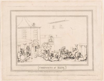 Comforts of Bath, Plate 7, 6. januar 1798., 6. januar 1798. av Thomas Rowlandson