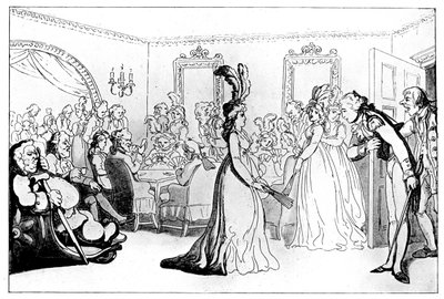 Comforts of Bath: The Games, or Assembly with Card Players, 1798. av Thomas Rowlandson
