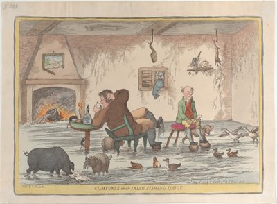 Comforts of an Irish Fishing Lodge, 12. mai 1812., 12. mai 1812. av Thomas Rowlandson