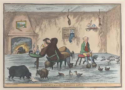 Comforts of an Irish Fishing Lodge, 12. mai 1812., 12. mai 1812. av Thomas Rowlandson