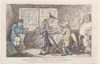 Kjennere- eller portrettsamlere !!!, 1807., 1807. av Thomas Rowlandson