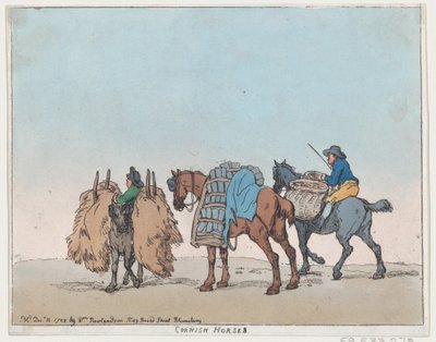 Cornish Horses, 29. desember 1788., 29. desember 1788. av Thomas Rowlandson