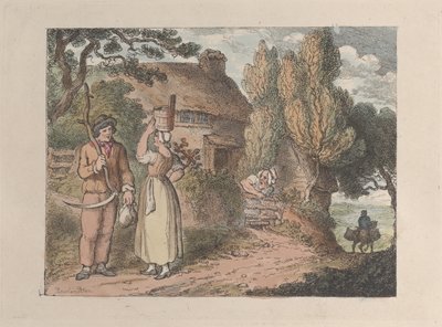 Cornwall, An Overlooker, fra Views in Cornwall, 1812., 1812. av Thomas Rowlandson