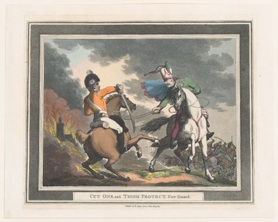 Cut One and Thigh Protect New Guard, 1798., 1798. av Thomas Rowlandson