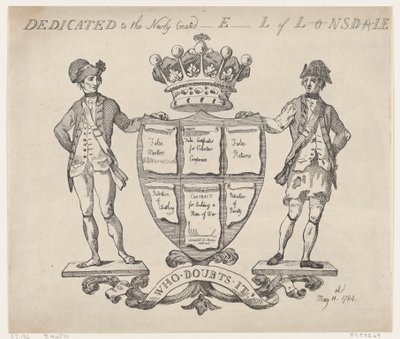 Dedikert til den nyopprettede E-l av L-nsd-le, 11. mai 1784., 11. mai 1784. av Thomas Rowlandson