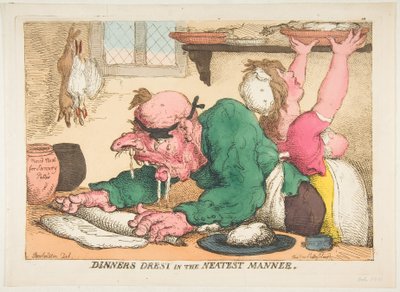 Middager kledde seg på den ryddigeste måten, oktober 1811. av Thomas Rowlandson