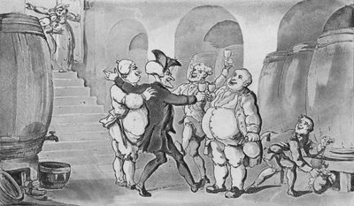 Doktorsyntaks frigjort fra kjelleren, 1817 av Thomas Rowlandson