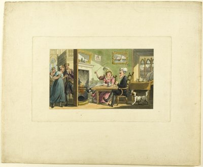 Doctor Syntax Returned from His Tour, fra The Tour of Doctor Syntax av Thomas Rowlandson