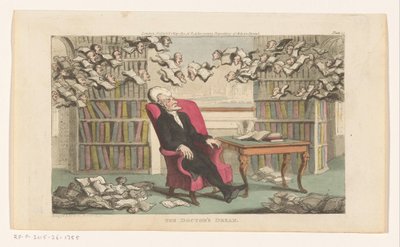 Doctor Syntax sover i et bibliotek The Doctor
