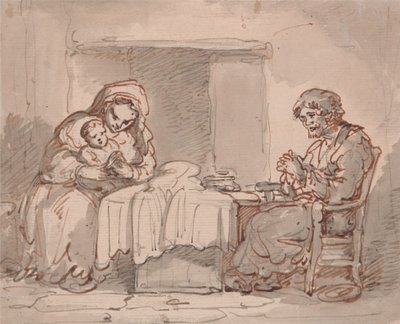 Interiør i hjemmet av Thomas Rowlandson