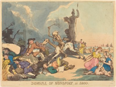 Monopolets fall i 1800 av Thomas Rowlandson