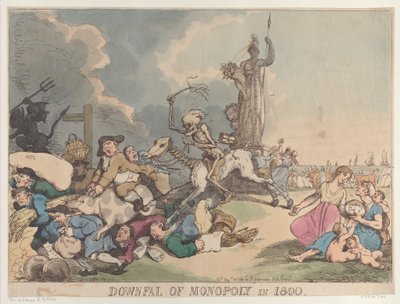 Monopolets fall i 1800, 14. august 1800., 14. august 1800. av Thomas Rowlandson