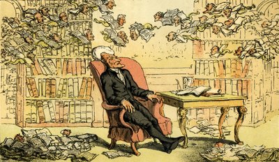 'Dr Syntax - doktorens drøm' av Thomas Rowlandson
