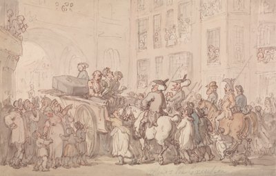 Dr. Syntax deltar på henrettelsen av Thomas Rowlandson