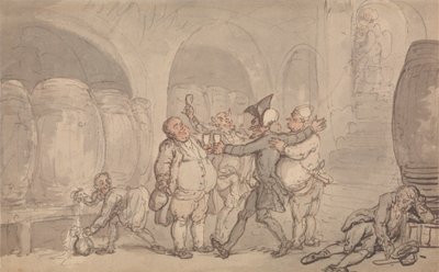Dr. Syntax frigjort fra kjelleren av Thomas Rowlandson