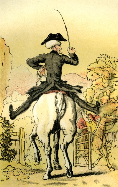 "Dr Syntax legger ut på jakt etter en kone" av Thomas Rowlandson