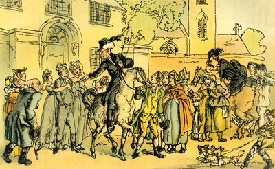 'Dr Syntax legger ut på sin andre turné' av Thomas Rowlandson