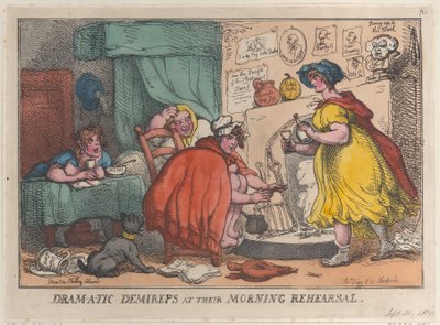 Dram-a-tic Demireps på deres morgenprøve, 30. september 1810., 30. september 1810. av Thomas Rowlandson