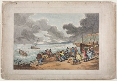 Ombordstigning fra Brighthelmstone til Dieppe av Thomas Rowlandson