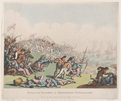 England invadert, eller franskmenn naturalisert, 16. mars 1798., 16. mars 1798. av Thomas Rowlandson