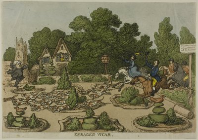 Enraged Vicar, fra Miseries of Human Life av Thomas Rowlandson