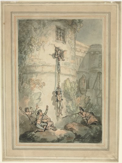 Flukt fra franske fanger av Thomas Rowlandson