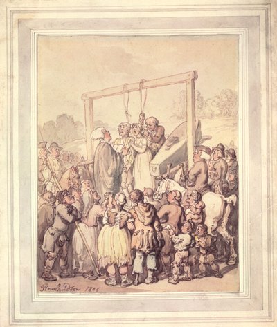 Henrettelse i Tyburn, 1803 av Thomas Rowlandson