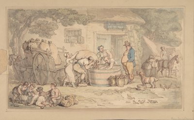 Jordbruksscene, 1780-1827. av Thomas Rowlandson