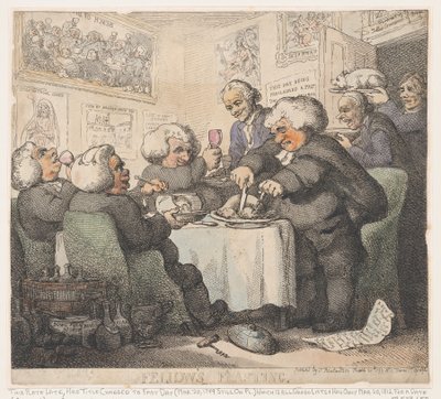 Fellows’ festmåltid av Thomas Rowlandson