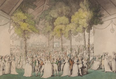 Fete på Boodles Club, Ranelagh, til ære for George III av Thomas Rowlandson
