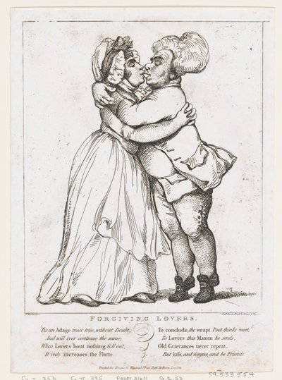 Forgiving Lovers, 15. mars 1798., 15. mars 1798. av Thomas Rowlandson