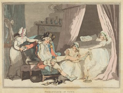 Klokken fire i byen av Thomas Rowlandson