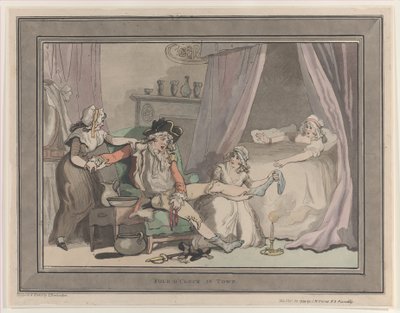 Klokken fire i byen, 20. oktober 1790., 20. oktober 1790. av Thomas Rowlandson