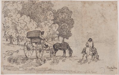 Four Wheel Chaise, 10. april 1785., 10. april 1785. av Thomas Rowlandson