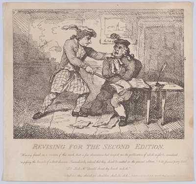 Frontispice, Revising for the Second Edition Picturesque Beauties of Boswell, P..., 15. juni 1786. av Thomas Rowlandson