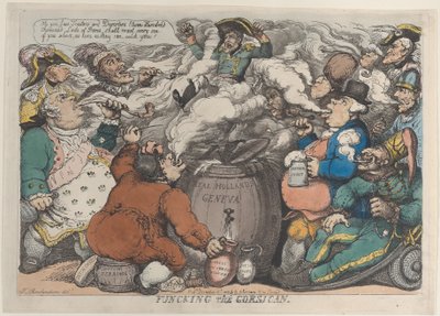 Funcking the Corsican, 6. desember 1813., 6. desember 1813. av Thomas Rowlandson