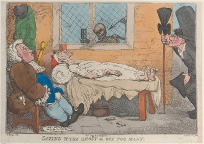 Giving Up the Ghost or One Too Many, 1813., 1813. av Thomas Rowlandson