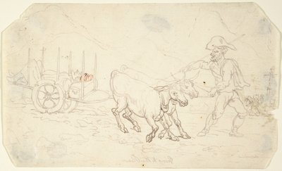 Å trekke seg tilbake på grunn av sykdom av Thomas Rowlandson