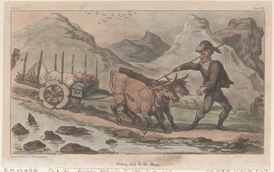 Blir syk på baksiden, fra The Military Adventures of Johnny Newcome, 1815., 1815. av Thomas Rowlandson